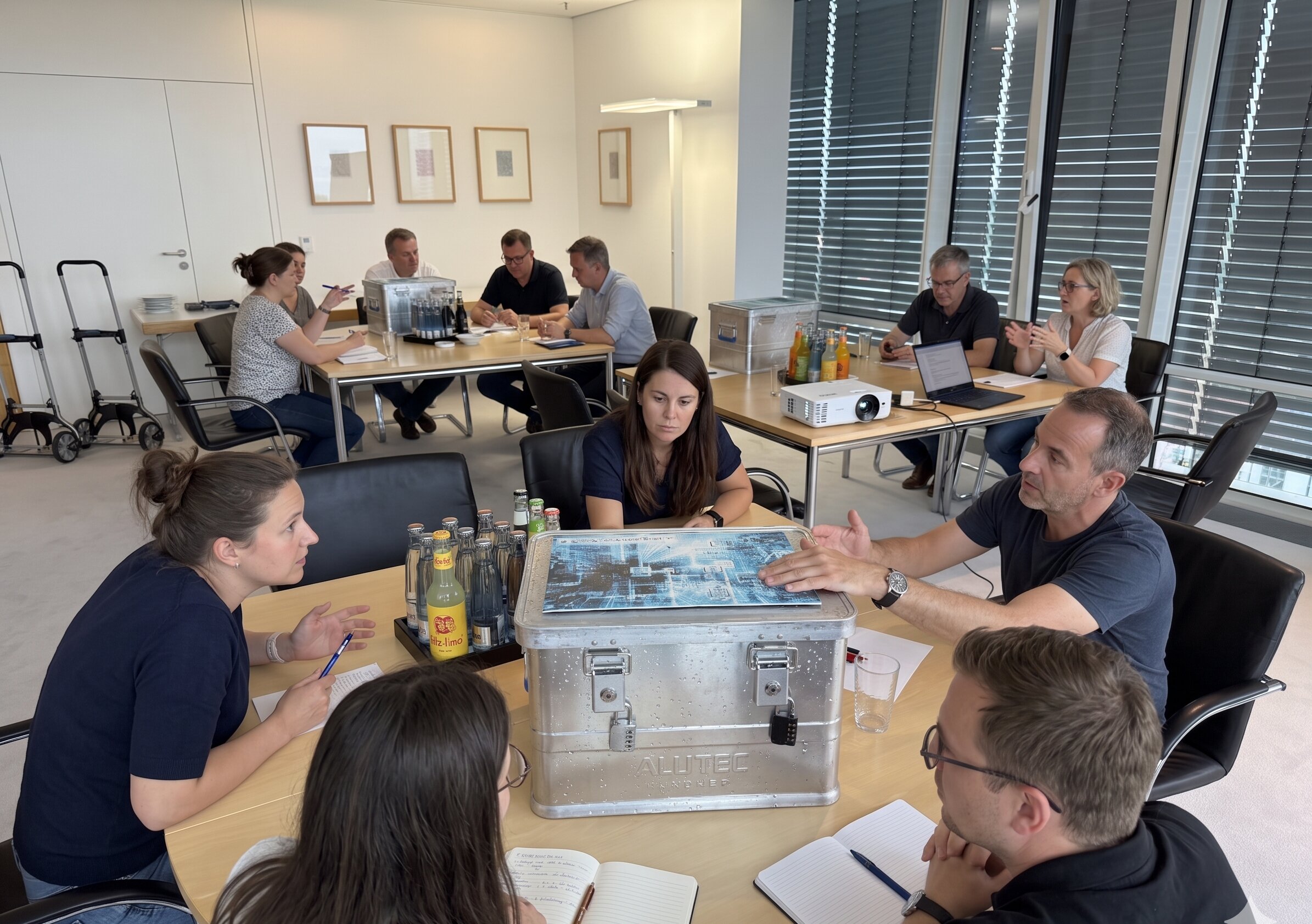 Gruppe beim Beat the Box als Firmen-Teamevent